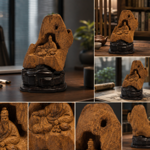 馬拉OK 山居品茗人物精雕擺件